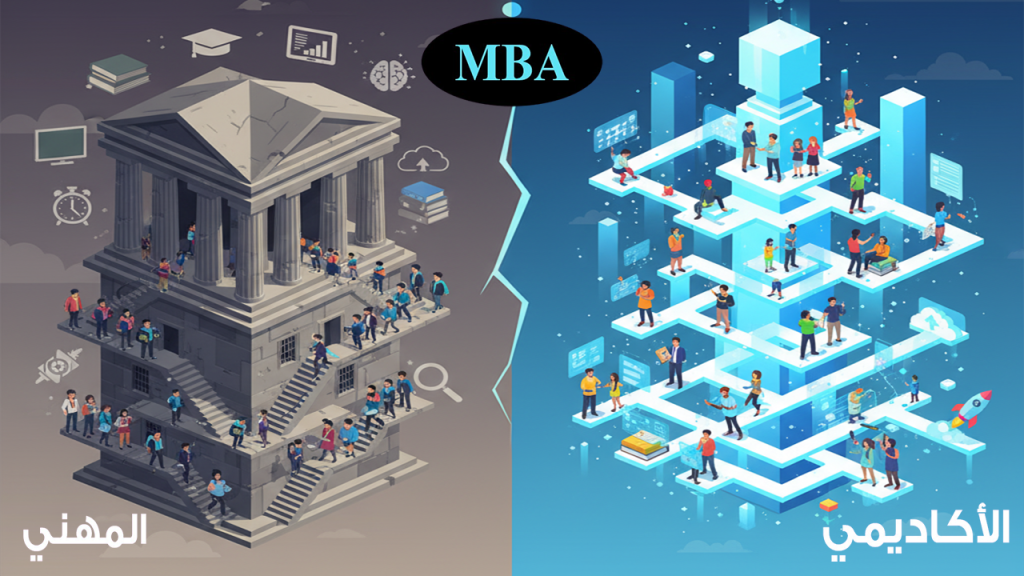 Mohamed Youssef School of Digital Marketing - الفرق بين ماجيستير ادارة الاعمال الاكاديمي والمهني