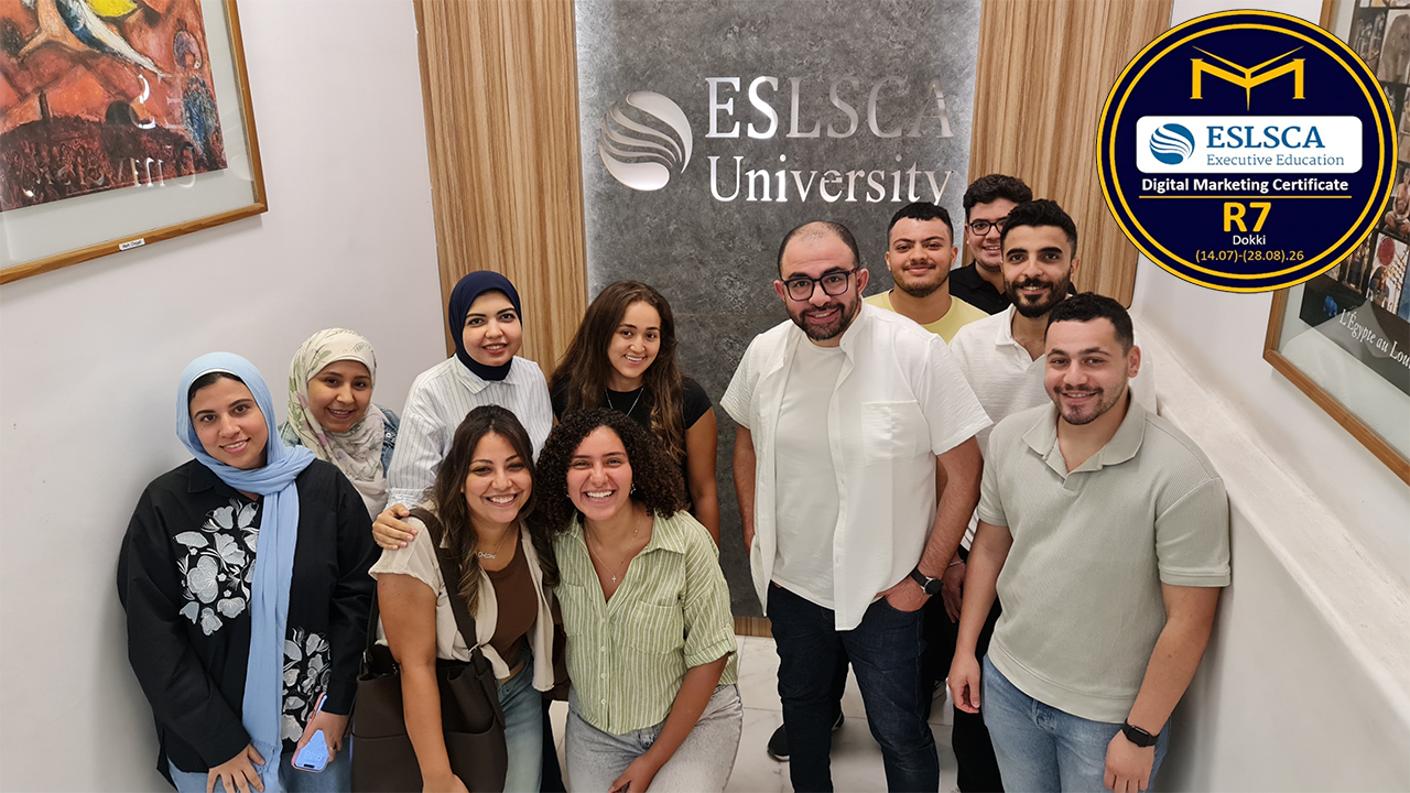 Dr. Mohamed Youssef from his Digital Marketing Faculty position, delivers digital marketing certificate at ESLSCA Executive Education School